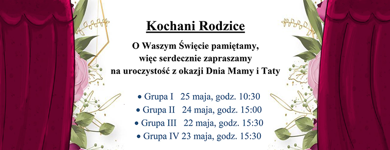 You are currently viewing Zaproszenie na Dzień Mamy i Taty.